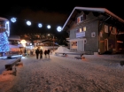 Central Chalet at night